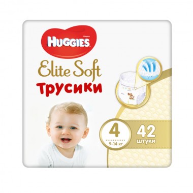 Подгузники-трусики Huggies Elite Soft 4 Mega 9-14 кг 42 шт (5029053547008)  