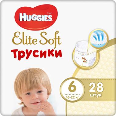 Подгузники-трусики Huggies Elite Soft 6 Mega 16-22 кг 28 шт (5029053547718)  